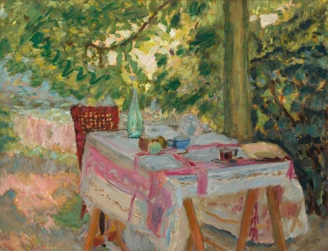 Table Set in a Garden