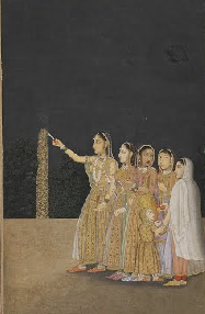 Court Ladies Playing with Firework